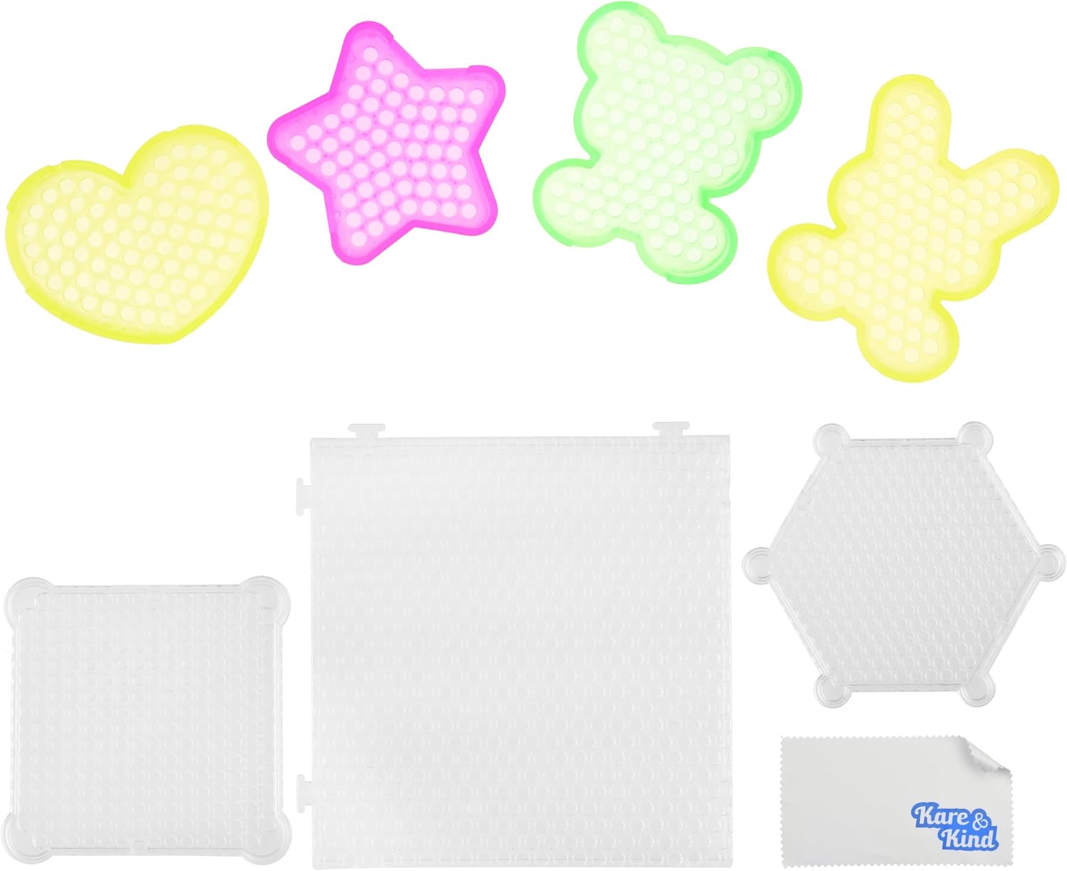Kare & Kind Water Sticky Beads Pegboards – 7 piezas – Diferentes formas y colores – Niños, bricolaje, artes, manualidades, interior, actividades al