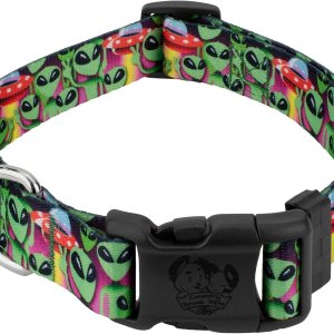 Country Brook Petz – Collar de perro Deluxe Space Aliens – Colección Geek Chic con diseños para cualquier mega fan (12 pulgada, extra pequeño) Country Brook Petz – Collar de perro Deluxe Space Aliens – Colección Geek Chic con diseños para cualquier mega fan (12 pulgada, extra pequeño)