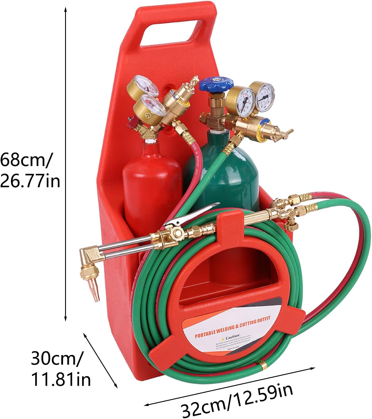 Kit de antorcha de acetileno Oxy, kit profesional de antorcha de acetileno con tanques de oxígeno y acetileno, kit de antorcha de corte portátil,
