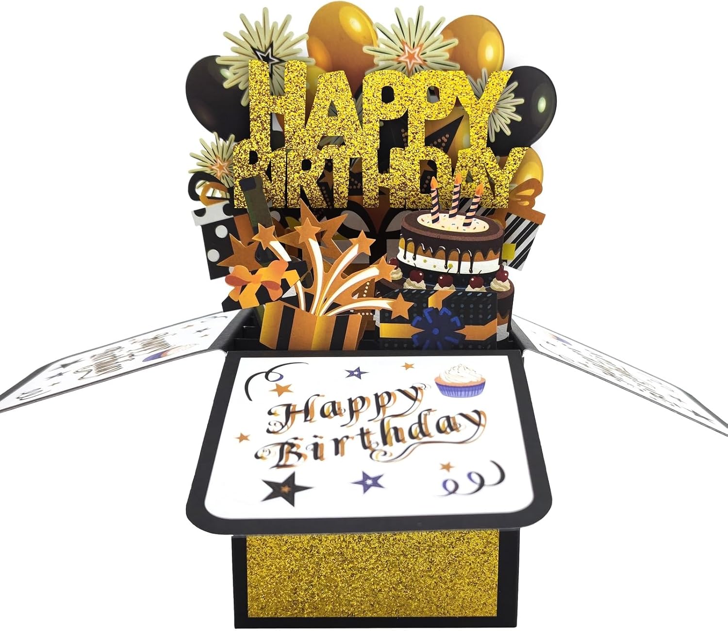 SUUYOO Tarjeta de regalo de cumpleaños emergente, tarjeta de feliz cumpleaños 3D, regalos de cumpleaños para hombres y mujeres