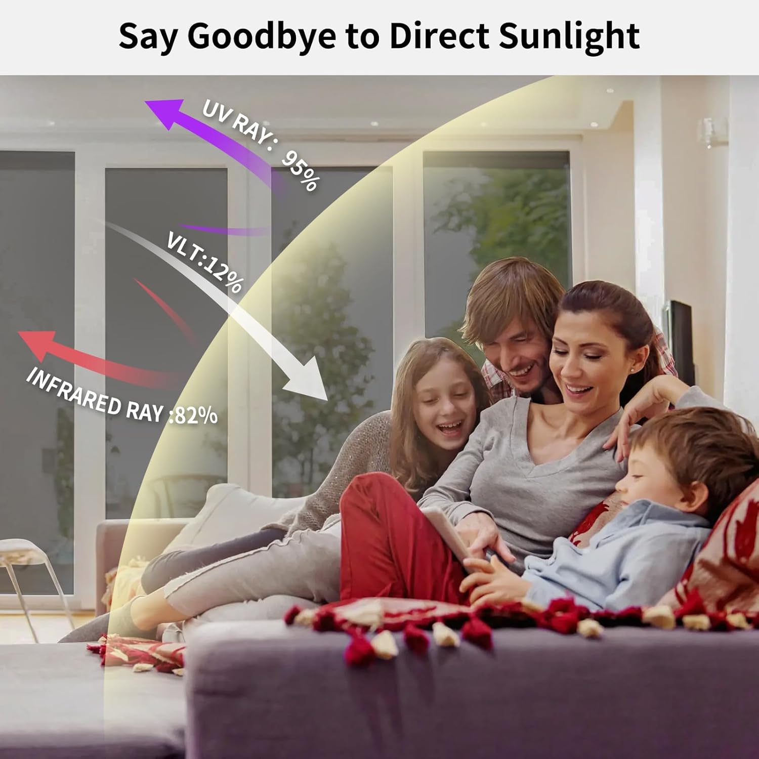 Película de privacidad para ventana unidireccional con herramientas de instalación, privacidad diurna, bloqueo solar UV, control de calor,