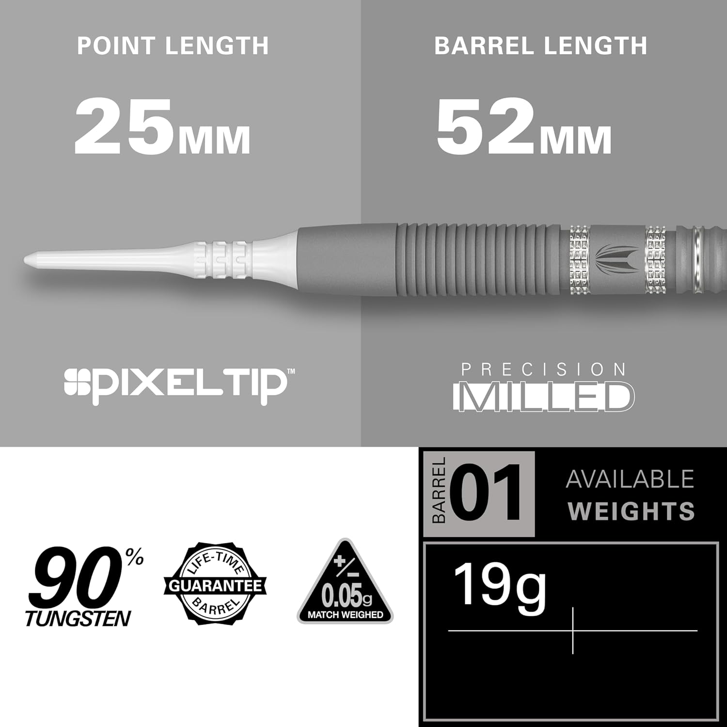 Target Darts Gabriel Clemens Gen 2 19G 90% tungsteno punta suave juego de dardos