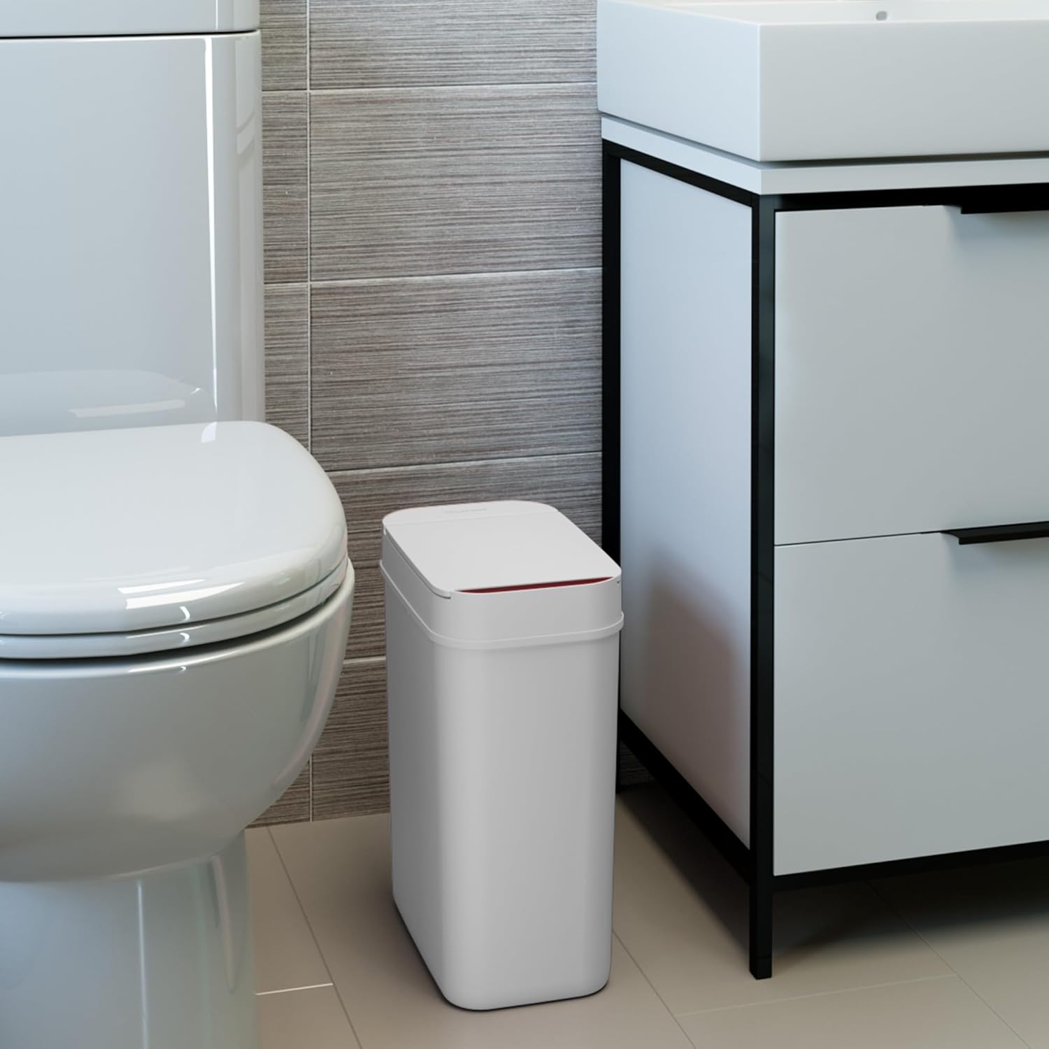 iTouchless – Cubo de basura de 3gal, sin contacto, automático con tapa y sensor de movimiento para desechos comerciales y colocar en la habitación y