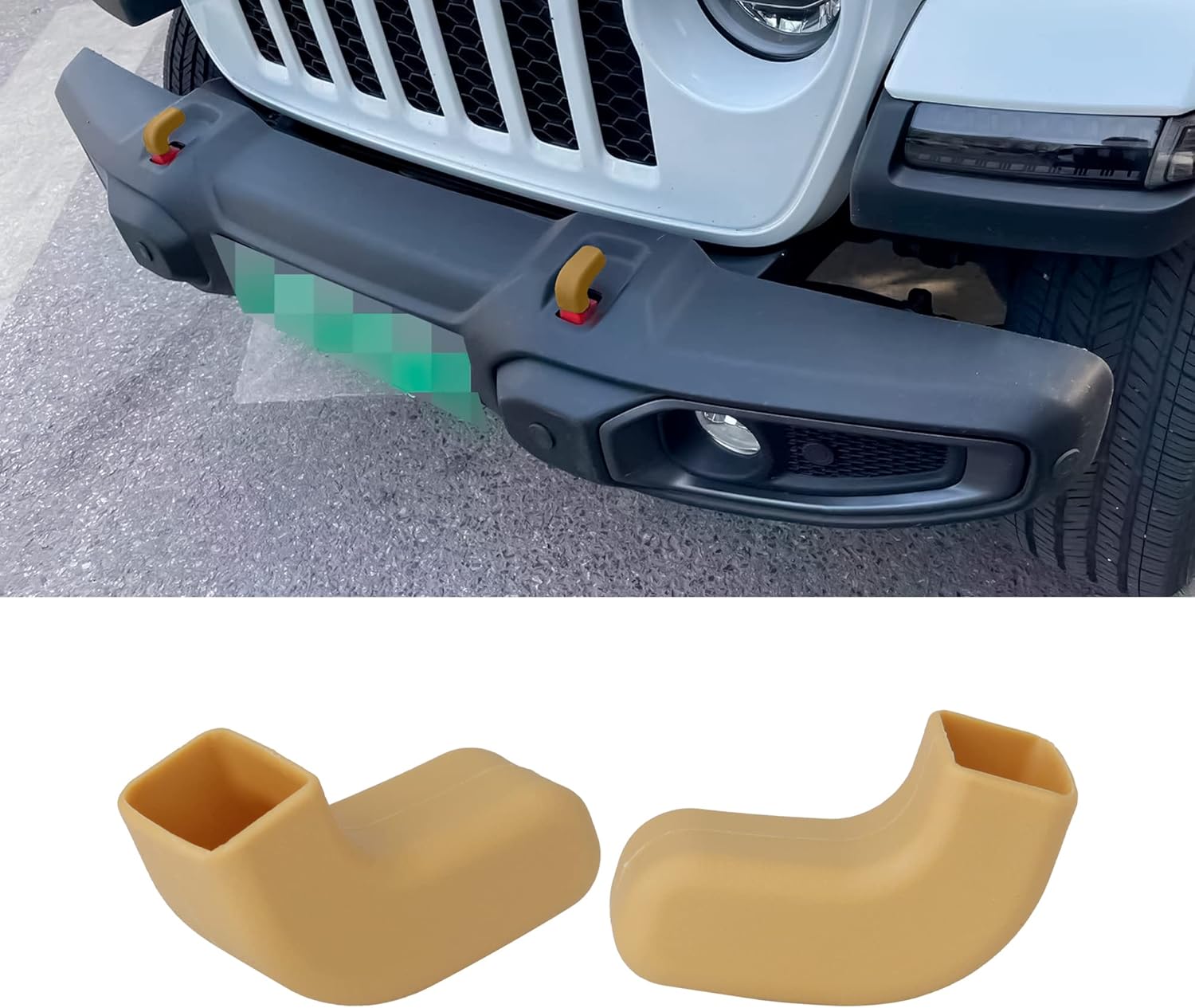 Gold Sand Factory – Cubiertas de gancho de remolque para Jeep Wrangler JK JL y Gladiator JT 2007-2023, añade agarre acolchado a la recuperación de
