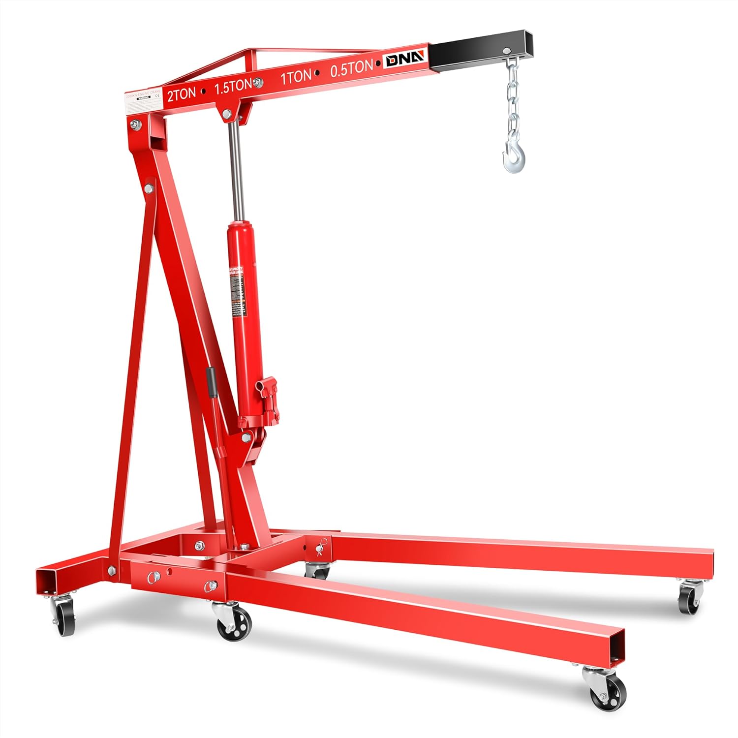 DNA MOTORING Elevador hidráulico plegable de 2 toneladas de elevación de la grúa de la tienda del selector de la cereza con las ruedas para la