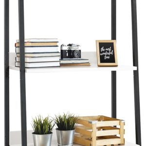 CAPHAUS Estantería con escalera de 5 niveles, estante de pie de 24 pulgadas de ancho, estante organizador de estantería, estantes industriales para CAPHAUS Estantería con escalera de 5 niveles, estante de pie de 24 pulgadas de ancho, estante organizador de estantería, estantes industriales para