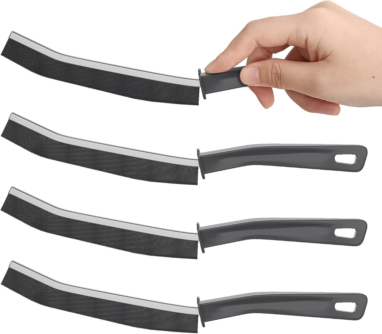 4 cepillos de limpieza de hendiduras, herramienta multifuncional de limpieza de huecos para eliminar la suciedad y la suciedad de los huecos y