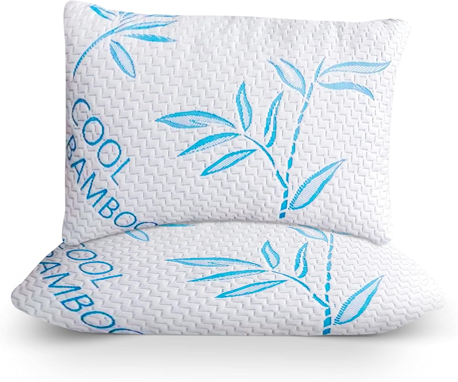 Potomac Home Goods Paquete de 2 almohadas de rayón fresco hechas de bambú para dormir, almohadas ajustables para dormir, almohadas de lujo para
