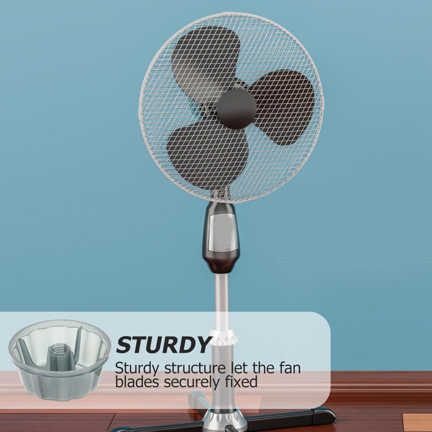 Angoily 5 piezas de cubiertas de tuerca de ventilador de plástico cubierta de tuerca de ventilador de mesa de repuesto para mesa de pie pedestal