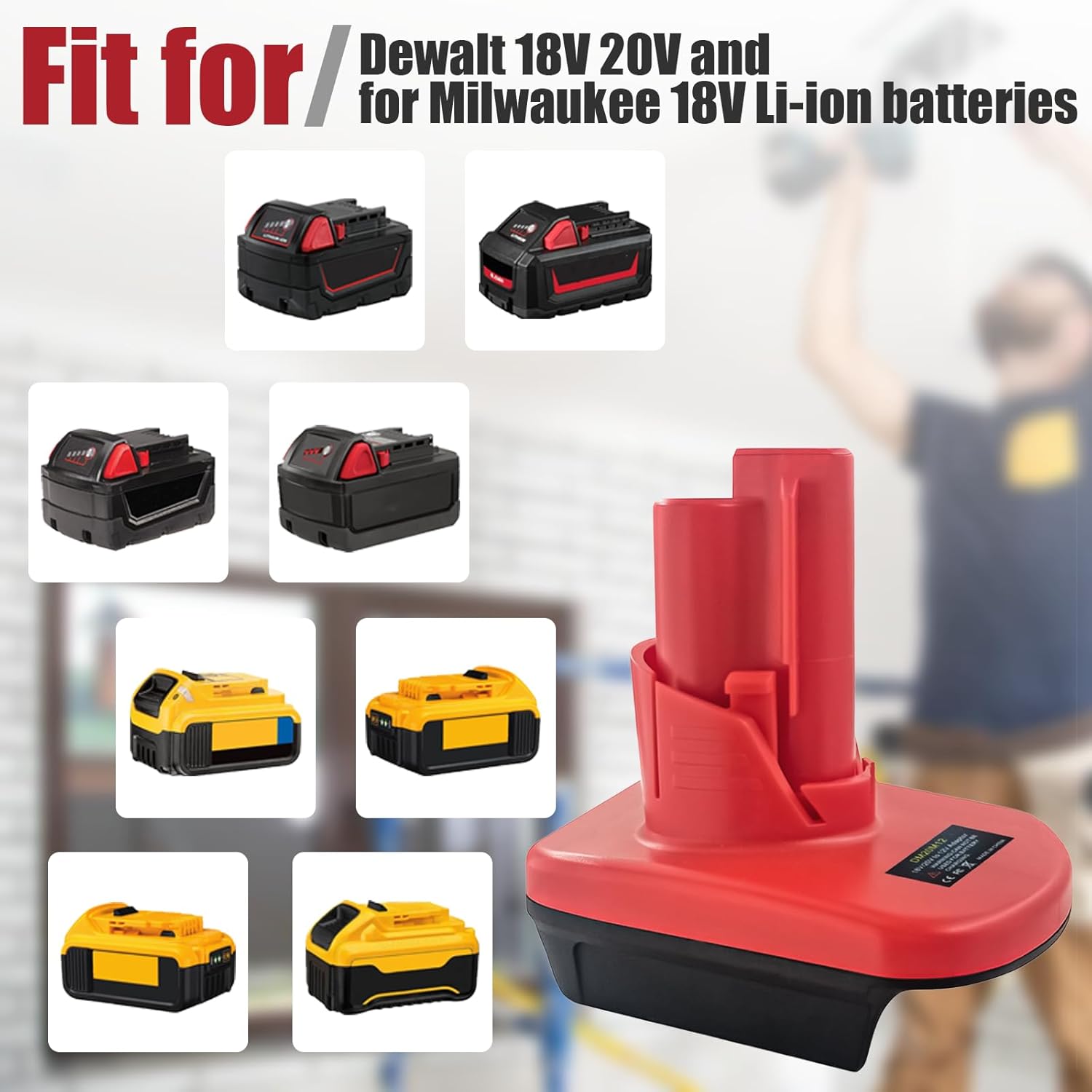Adaptador de batería Milwaukee M18 a M12, para convertidor Milwaukee de 18 V a 12 V, convertidor para batería Milwaukee de 18 V a herramientas de