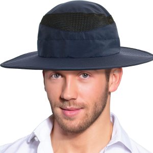 Tirrinia Sombreros para hombre, sombrero de ala ancha con malla transpirable, sombrero de pesca plegable con banda para el sudor, pesca, camping, Tirrinia Sombreros para hombre, sombrero de ala ancha con malla transpirable, sombrero de pesca plegable con banda para el sudor, pesca, camping,
