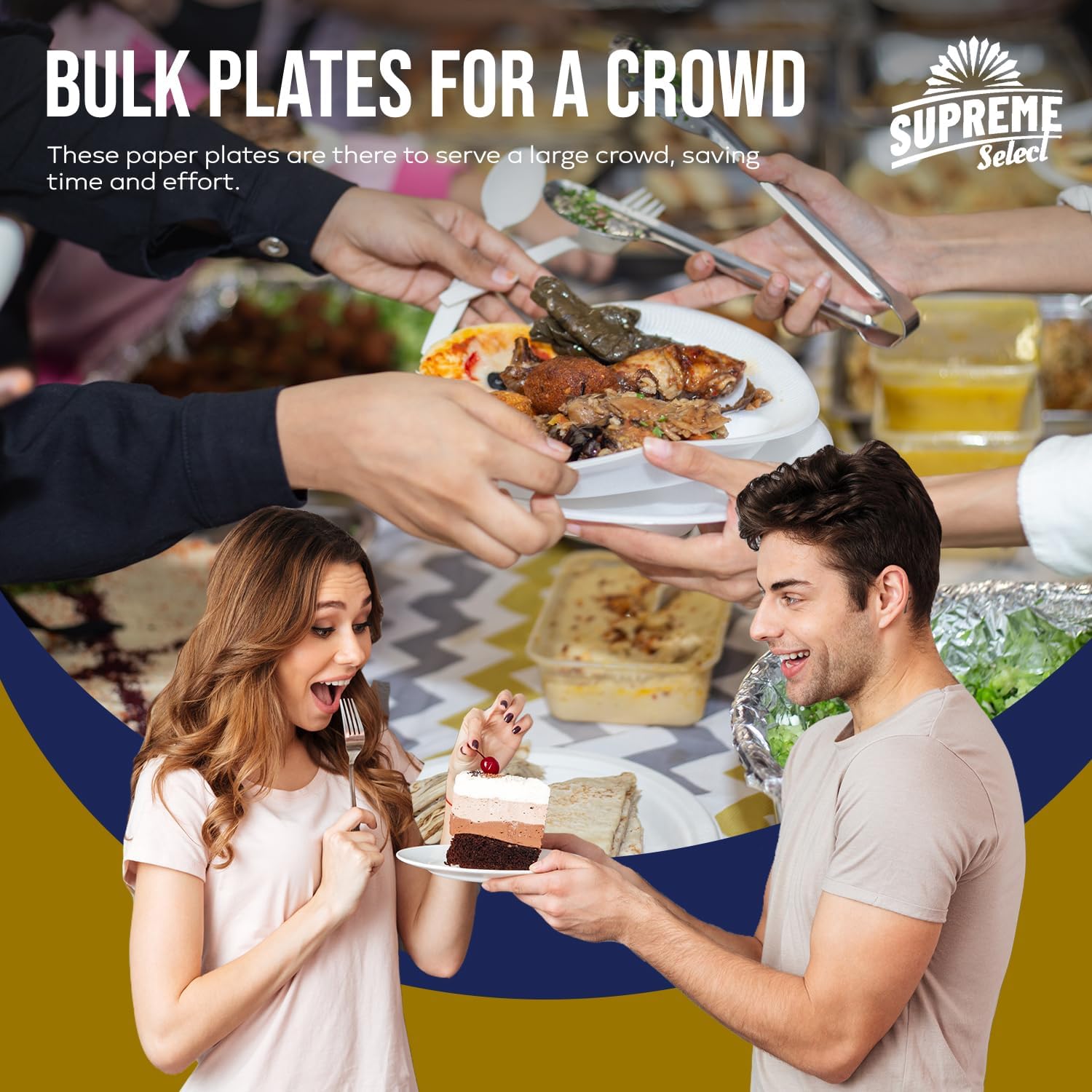 Platos de papel desechables a granel Juego de 100  6 pulgadas Plato grande blanco sin recubrimiento, ideal para fiestas de cumpleaños, bodas, Acción