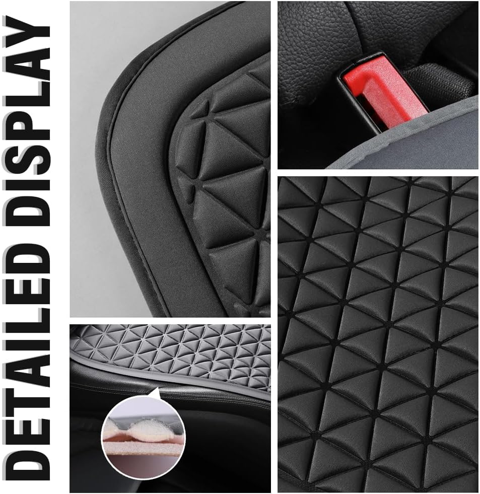 Aokdom Cojines de asiento de automóvil para conducción, cojín de asiento transpirable para asientos de conductor y pasajero, almohadilla de