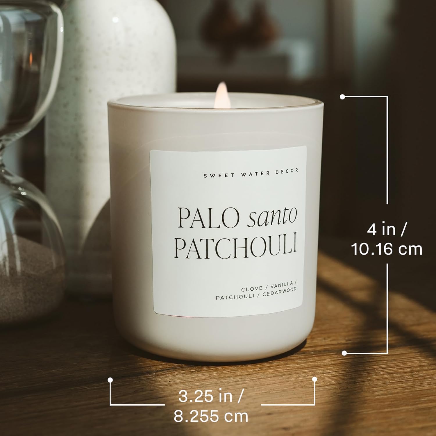 Sweet Water Decor Sweater Winter Christmas Holiday Candle  Milky Coconut, Jasmine, and Soft Cashmere Scented Candle for Home  15oz Clear Jar, 70+