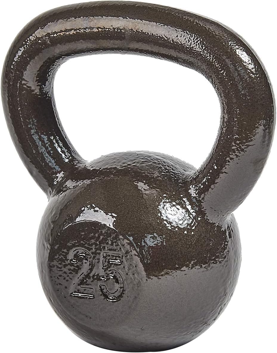 Signature Fitness Pesa rusa sólida y lisa, ajustable, hierro fundido, base de goma para entrenamiento de fuerza, gimnasio en casa