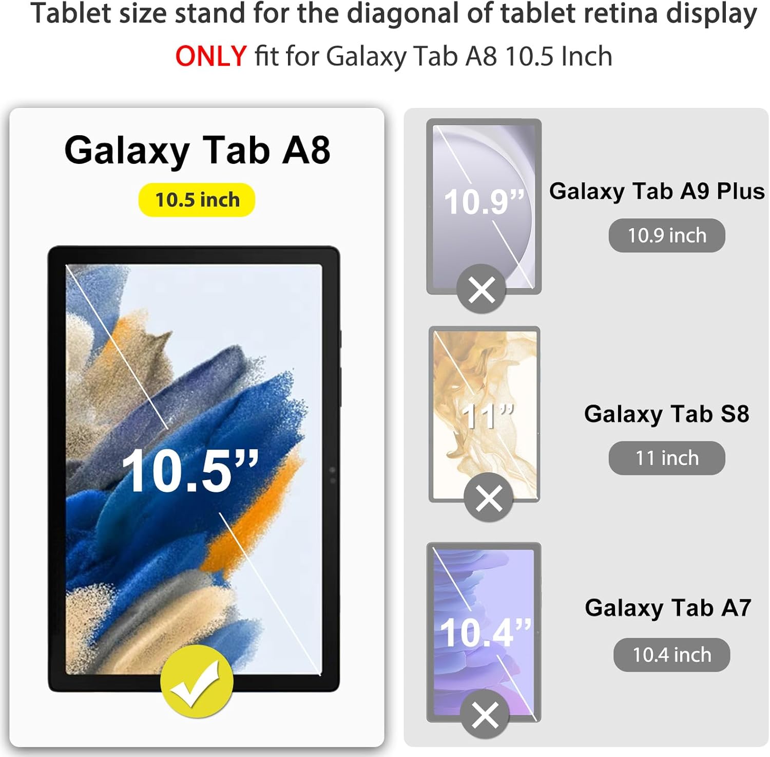 SPARIN Protector de pantalla para Samsung Galaxy Tab A8 de 10.5 pulgadas (SM-X200X205X207), paquete de 3 protectores de pantalla de vidrio templado