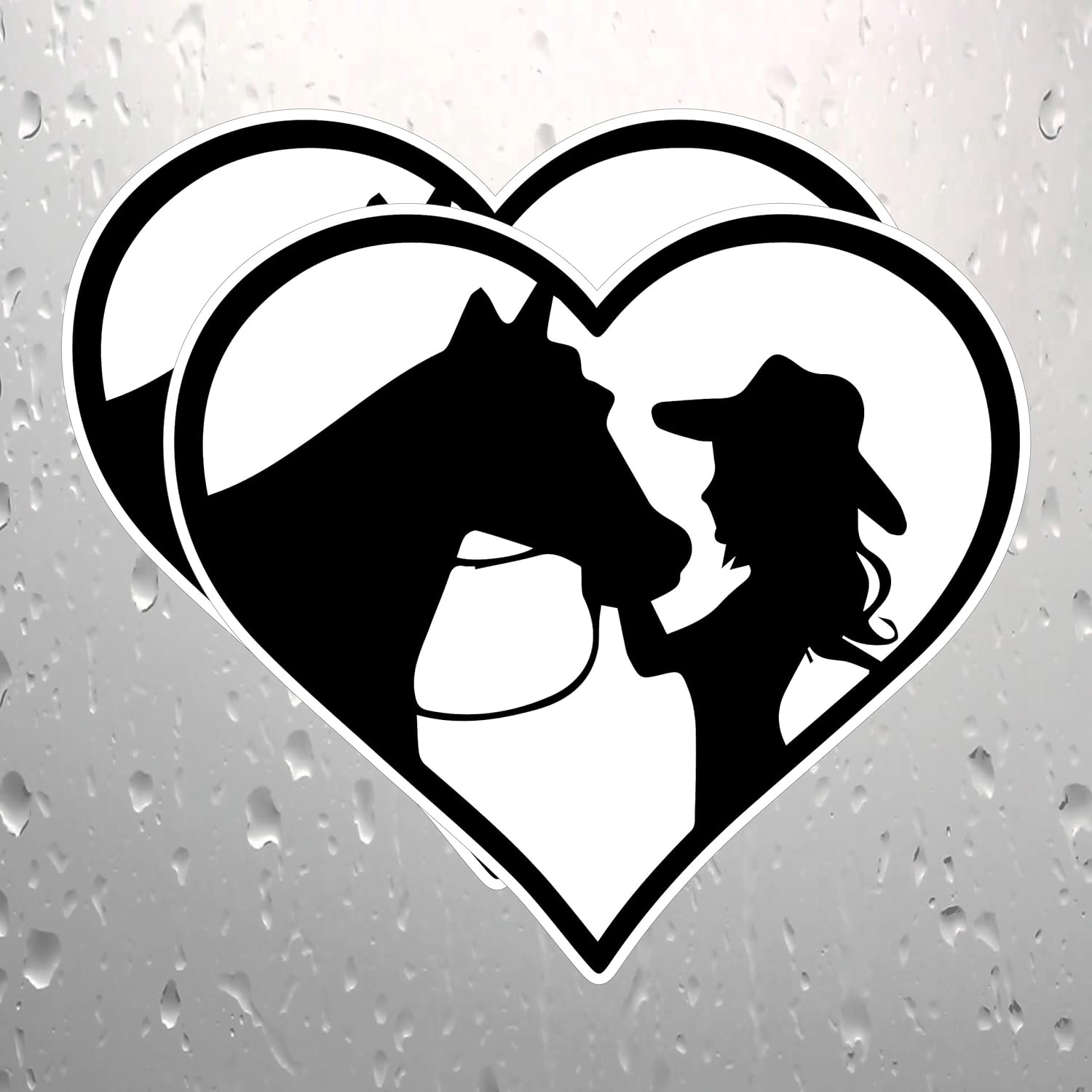 Calcomanía de Sticker Bomb Vinyl de vaquera y caballo en corazón, para automóvil, camión, computadora, en cualquier lugar, vinilo premium para