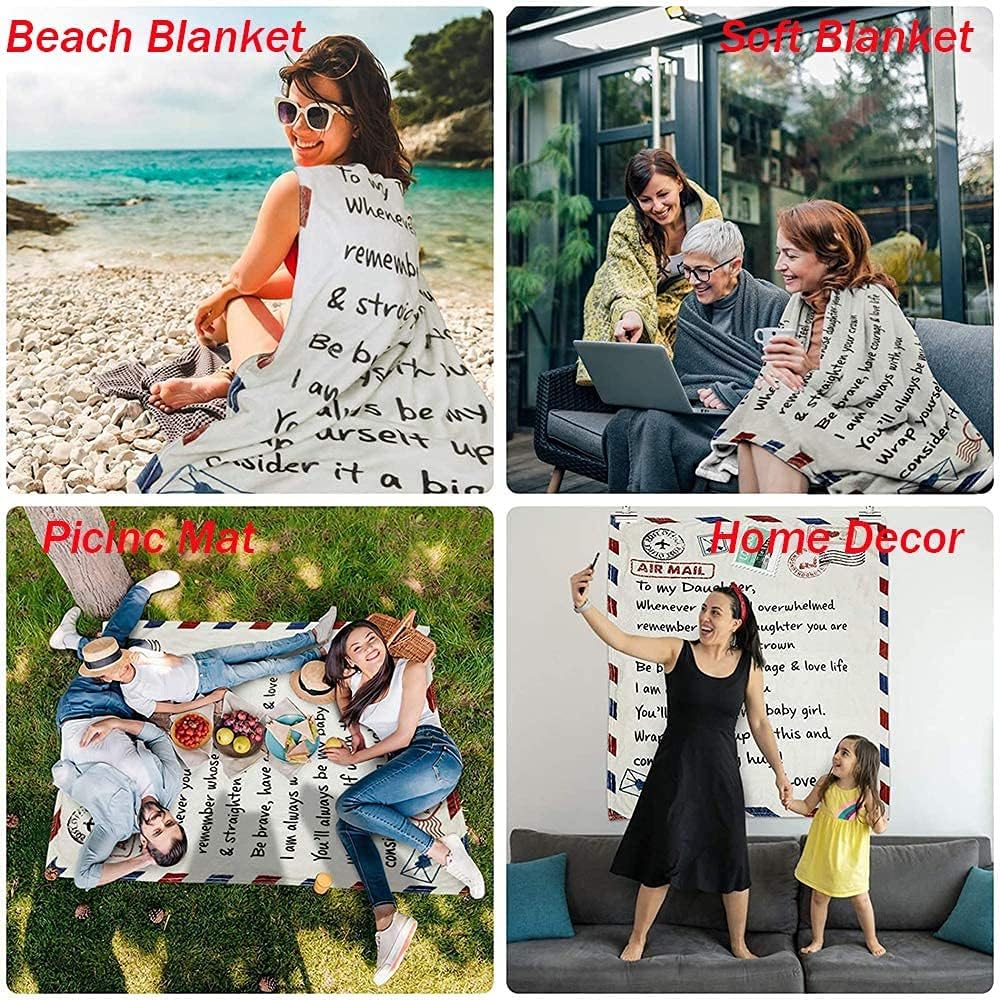 WINGSIGHT Manta de franela grande con letras “Mom to My Son”, súper suave y cálida, adecuada para cumpleaños y aniversarios, como regalo para cama,