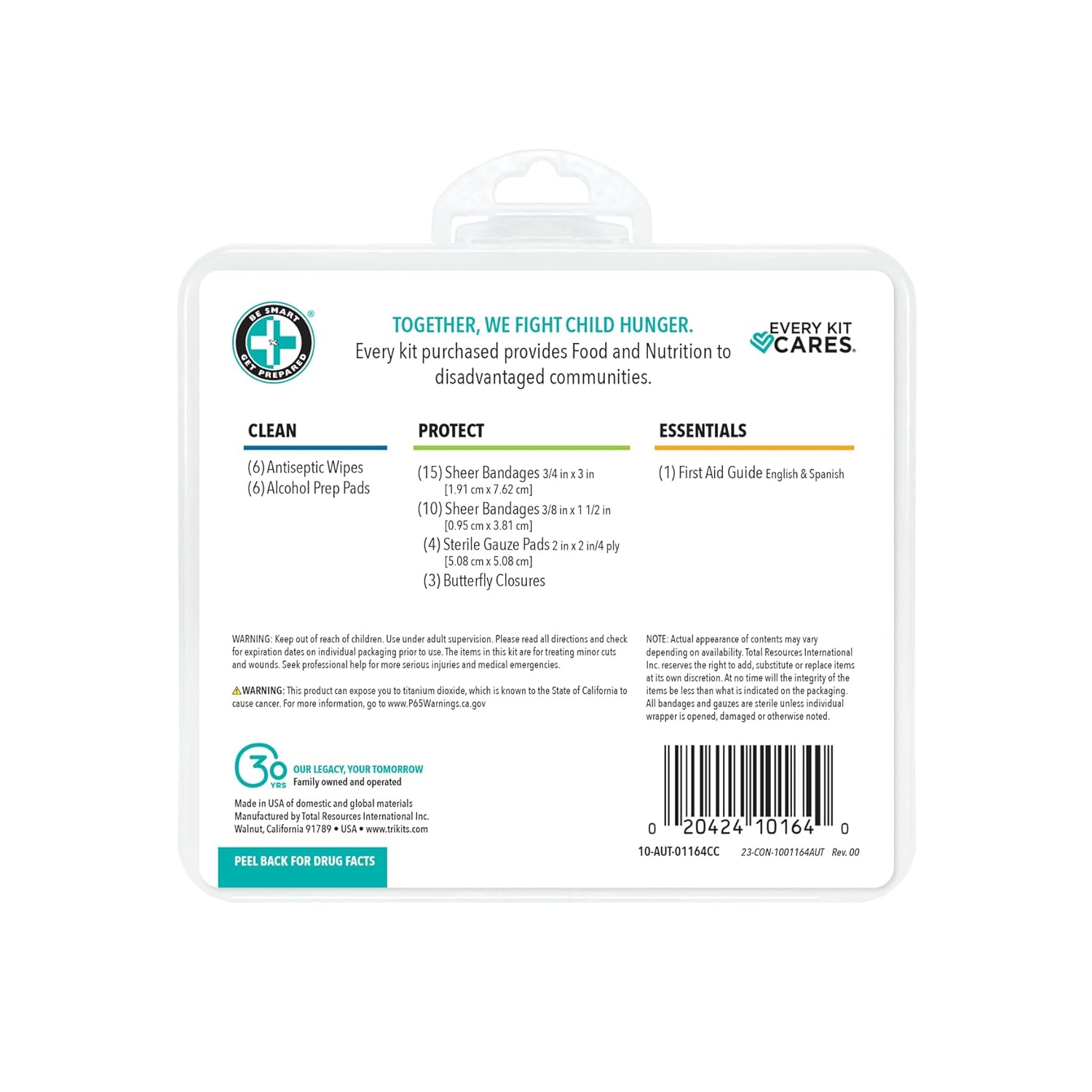 Be Smart Get Prepared – Kit de primeros auxilios para automóviles, suministros de emergencia médica equipado con curitasalmohadillas de