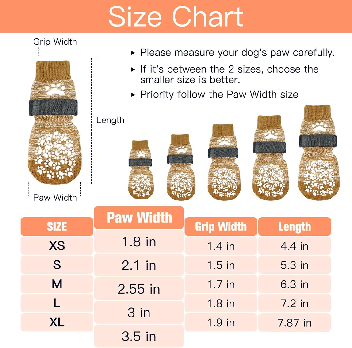 EXPAWLORER Calcetines antideslizantes para perro, agarre de doble cara, control de tracción en suelos de madera dura, zapatos para perros para