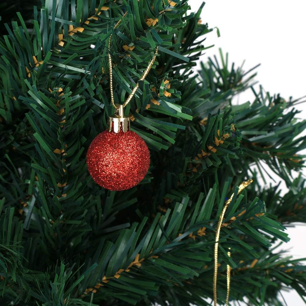 24 bolas de Navidad de 6 colores, bola de adorno de bola de Navidad, bolas de Navidad, adornos de bolas de Navidad inastillables, bolas de árbol de