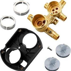 R22000-WS Válvula de ducha y desviación integrada para válvula de ducha personalizada DT 3 o 6 ajustes, latón constructed (con topes de R22000-WS Válvula de ducha y desviación integrada para válvula de ducha personalizada DT 3 o 6 ajustes, latón constructed (con topes de