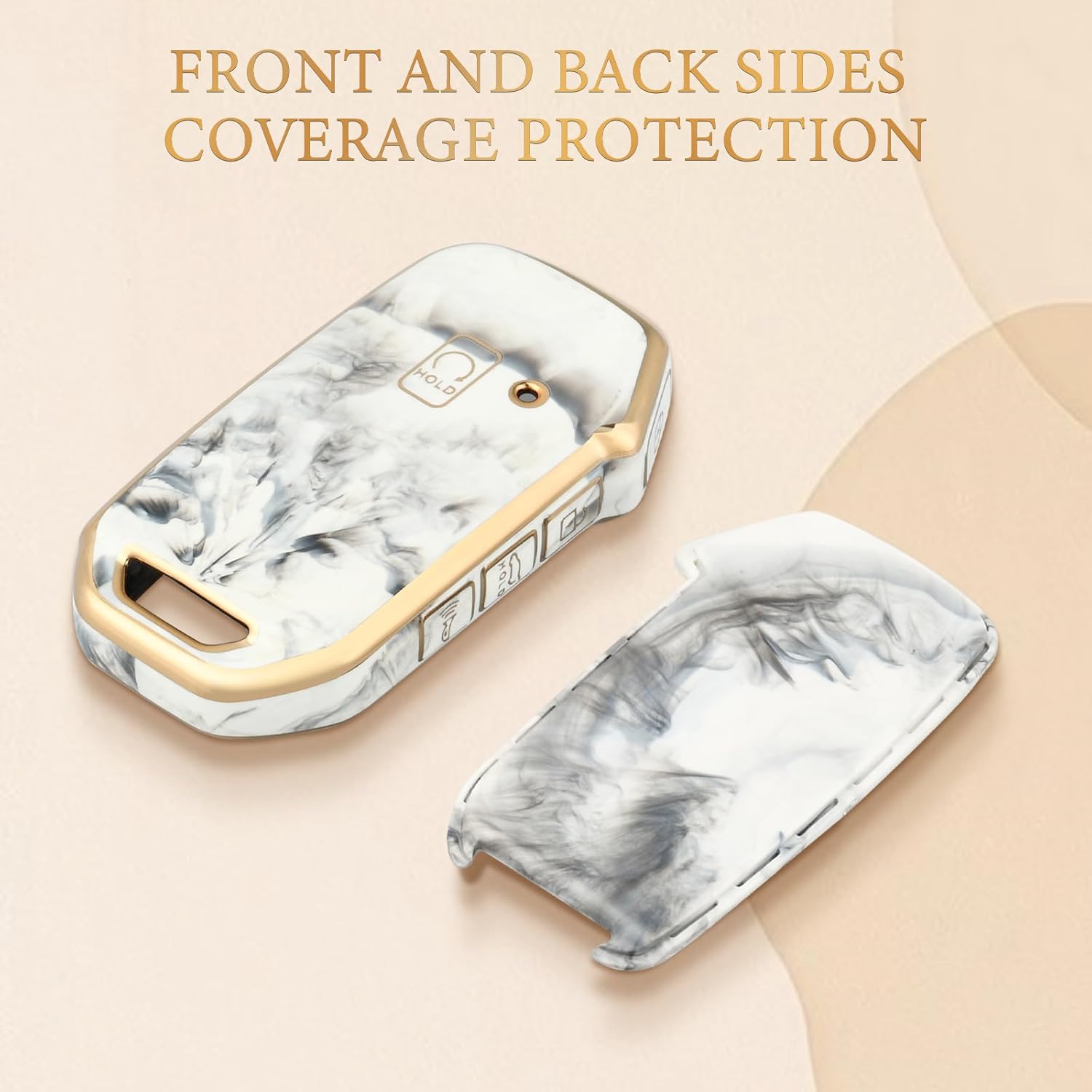 OFFCURVE Funda especial para llavero Kia Rio Optima Soul Sportage Sorento Carens Accesorios Smart Keyless Remote Key Protector, grispatrón