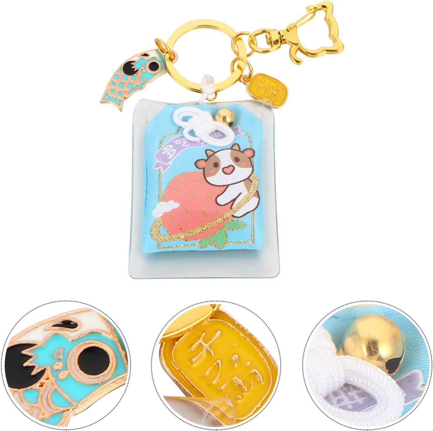 SOIMISS 2 dijes japoneses de Omamori de buena suerte, amuleto japonés, amamori de buena suerte, santuario japonés de la suerte