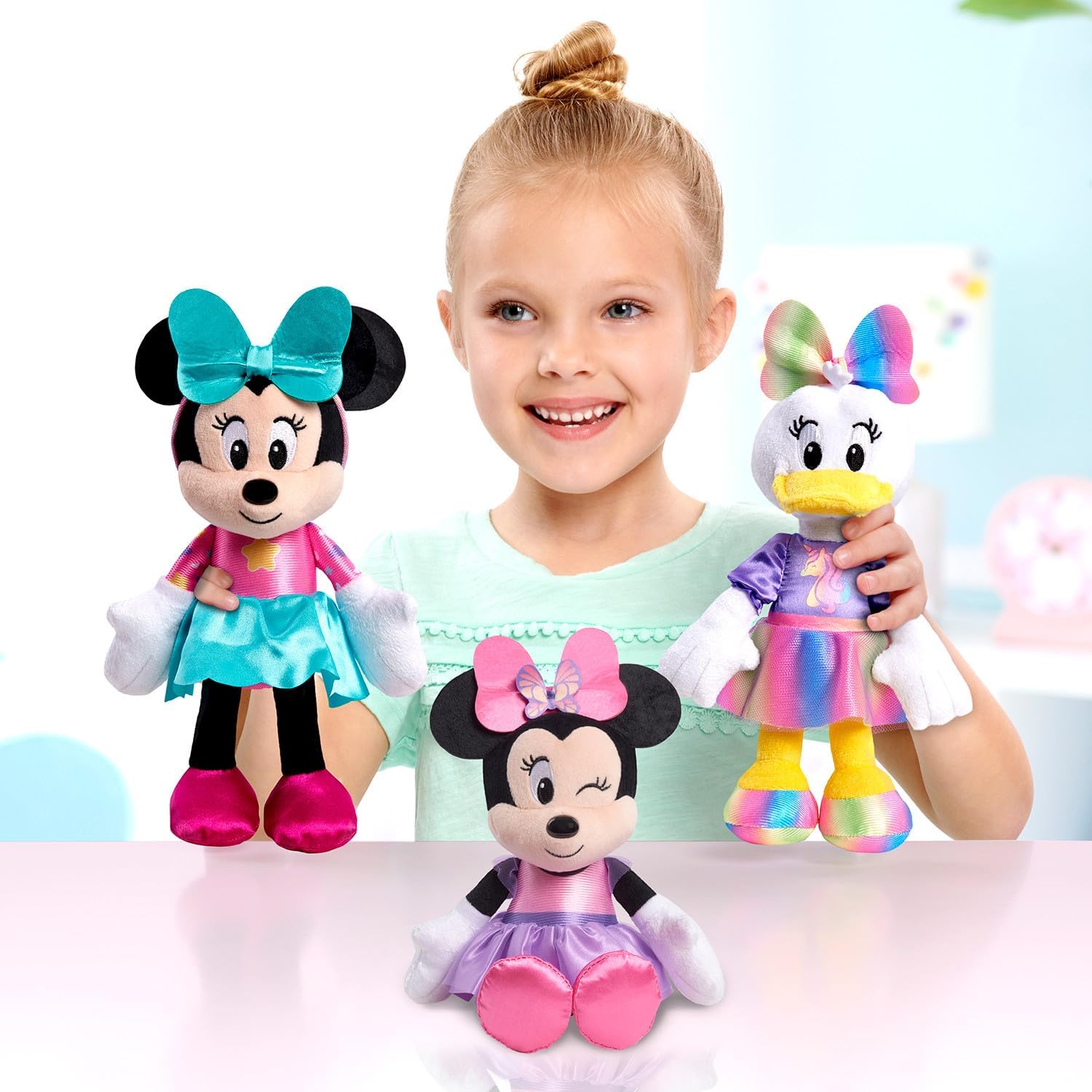 Just Play Disney Junior Minnie Mouse Ballerina – Animal de peluche pequeño, con licencia oficial para niños de 2 años en adelante