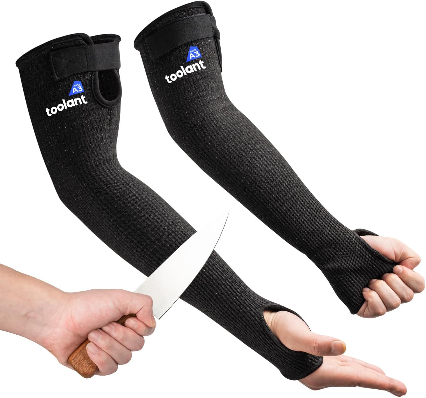 OriStout Mangas de granjero resistentes a cortes con orificio para el pulgar, mangas protectoras para brazos, para jardinería, soldadura, cocina,