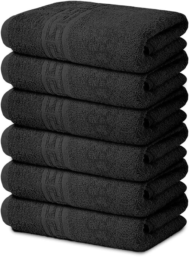 Juego de toallas de baño, toallas de rizo de algodón para baño, secado rápido, ligeras, altamente absorbentes, tacto suave, 22 x 44 unidades,