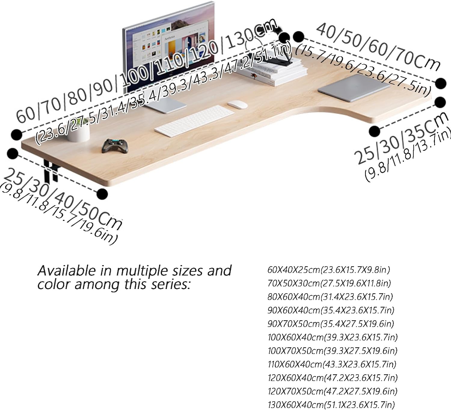 Escritorio esquinero en forma de L montado en la pared, mesa de esquina flotante para laptop, escritorio plegable para estudio, dormitorio, baño o