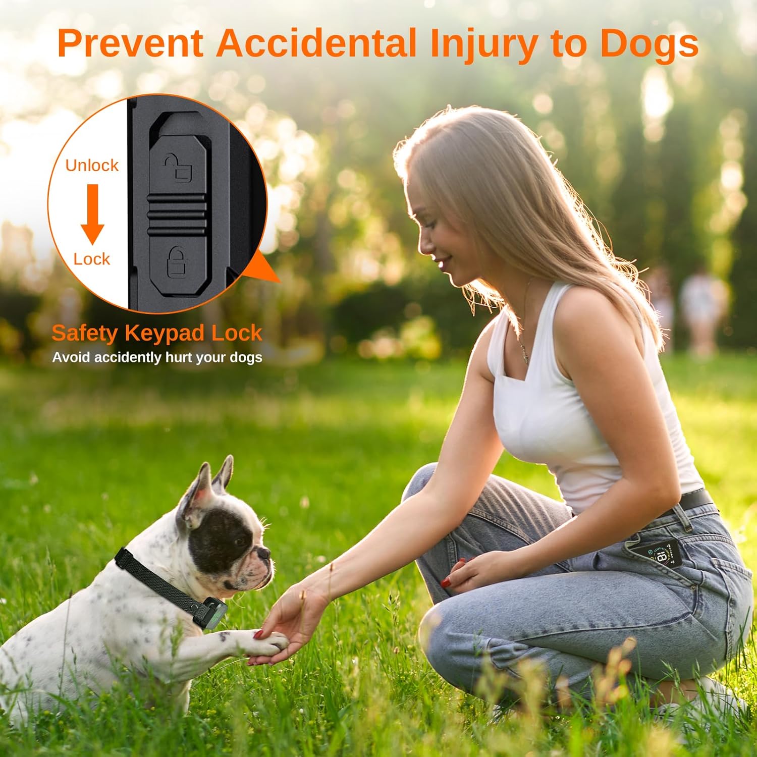 RC09 – Collar de entrenamiento eléctrico para perros con control remoto de 2000 pies, collar impactante con 3 modos de entrenamiento, collar