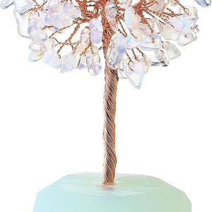QINJIEJIE Decoración de árbol de cristal curativo de ópalo para decoración de árbol de piedra de cristal natural, árbol de piedras preciosas de QINJIEJIE Decoración de árbol de cristal curativo de ópalo para decoración de árbol de piedra de cristal natural, árbol de piedras preciosas de