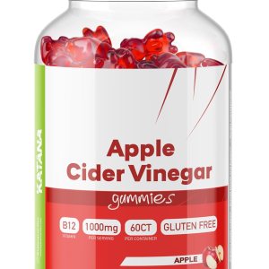 Gomitas de vinagre de sidra de manzana, 60 unidades, B12, veganas, sin gluten Gomitas de vinagre de sidra de manzana, 60 unidades, B12, veganas, sin gluten