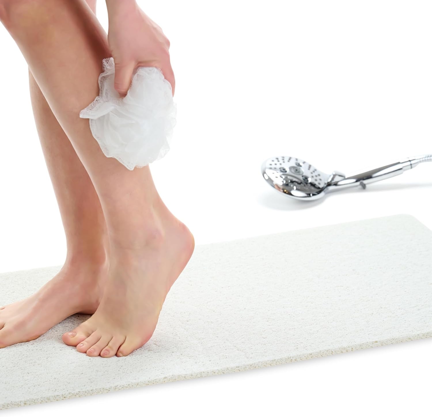 ENKOSI Loofah – Tapete antideslizante para bañera sin ventosas, tapete de baño para bañera antideslizante, tapete de ducha antideslizante, tapete de