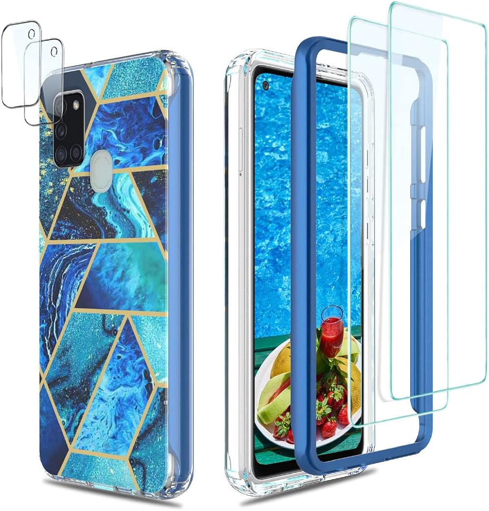 Jelly Galaxy A21S – Funda protectora de cuerpo completo antiarañazos para Samsung Galaxy A21S (no es compatible con Galaxy A21) con diseño de