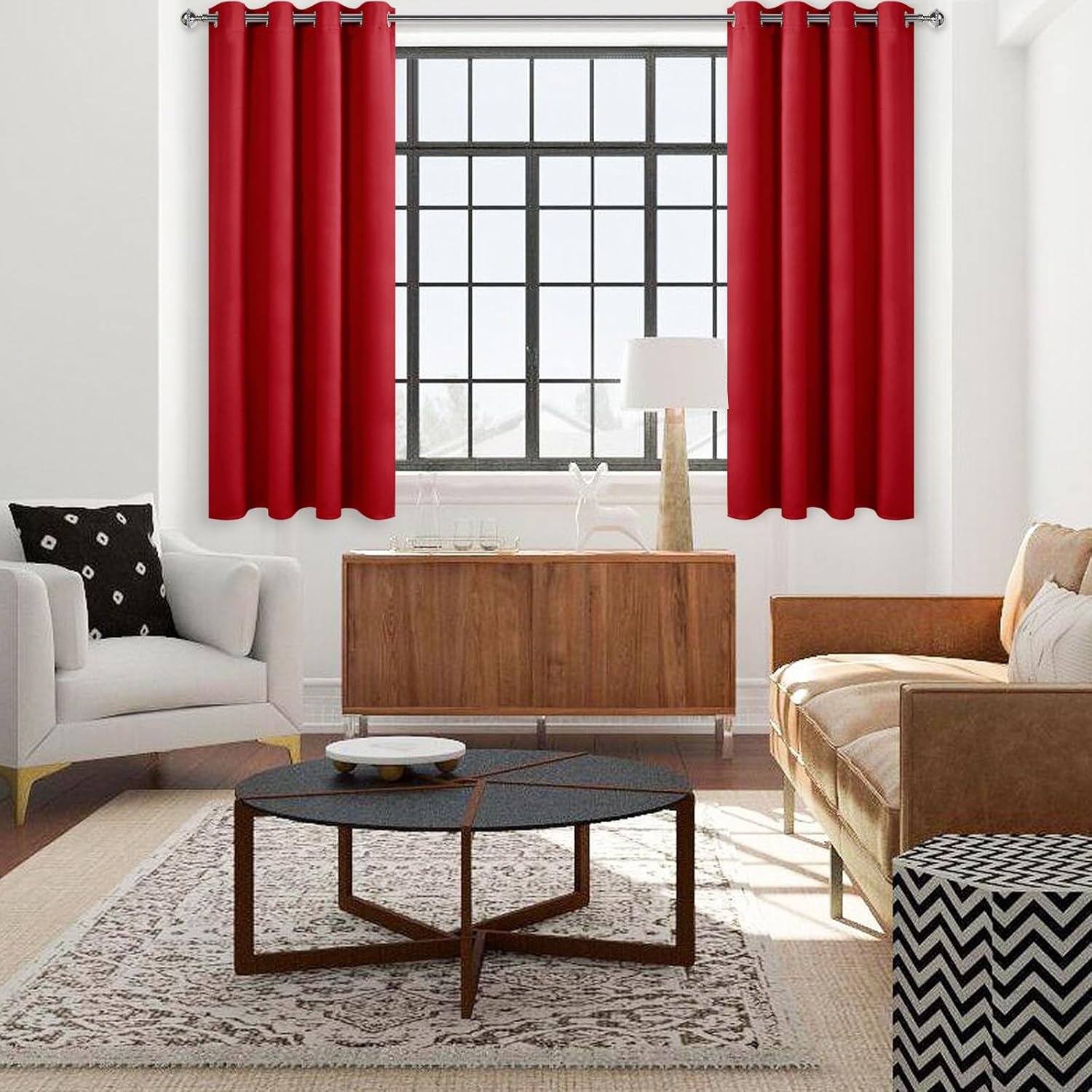 DWCN Cortinas opacas para dormitorio, oscurecimiento, aislamiento térmico, cortinas gruesas que bloquean la luz, juego de 2