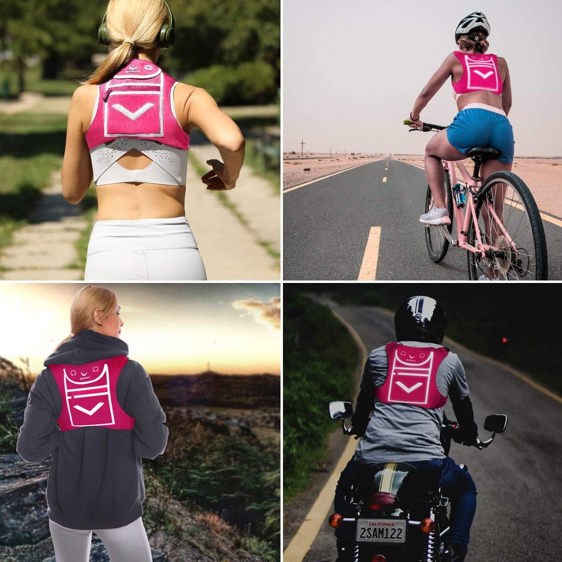 Mini chaleco de mochila para correr para hombres y mujeres, equipo de alta visibilidad, sostiene objetos de valor, cualquier teléfono, ideal para
