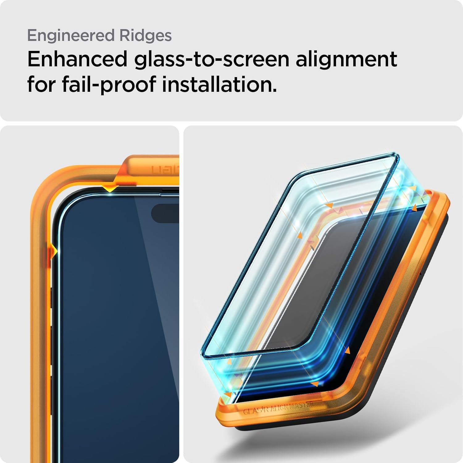 Spigen Protector de pantalla de vidrio templado GlasTR AlignMaster diseñado para iPhone 15, protección de borde a borde 2 unidades