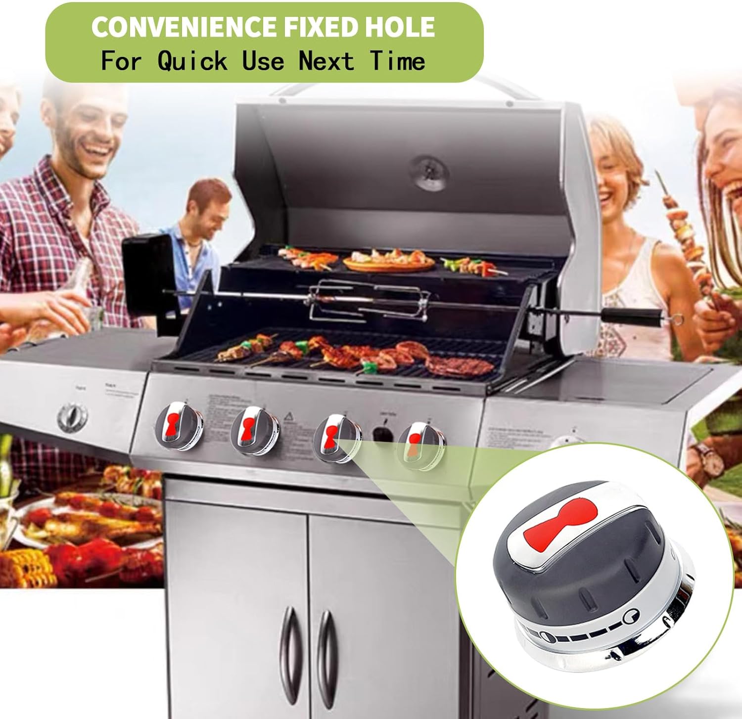 88848 Perillas de repuesto para quemador de parrilla de gas Weber Genesis Serie 300 (2011-2016) Genesis E-310, E-320, E-330-3 unidades