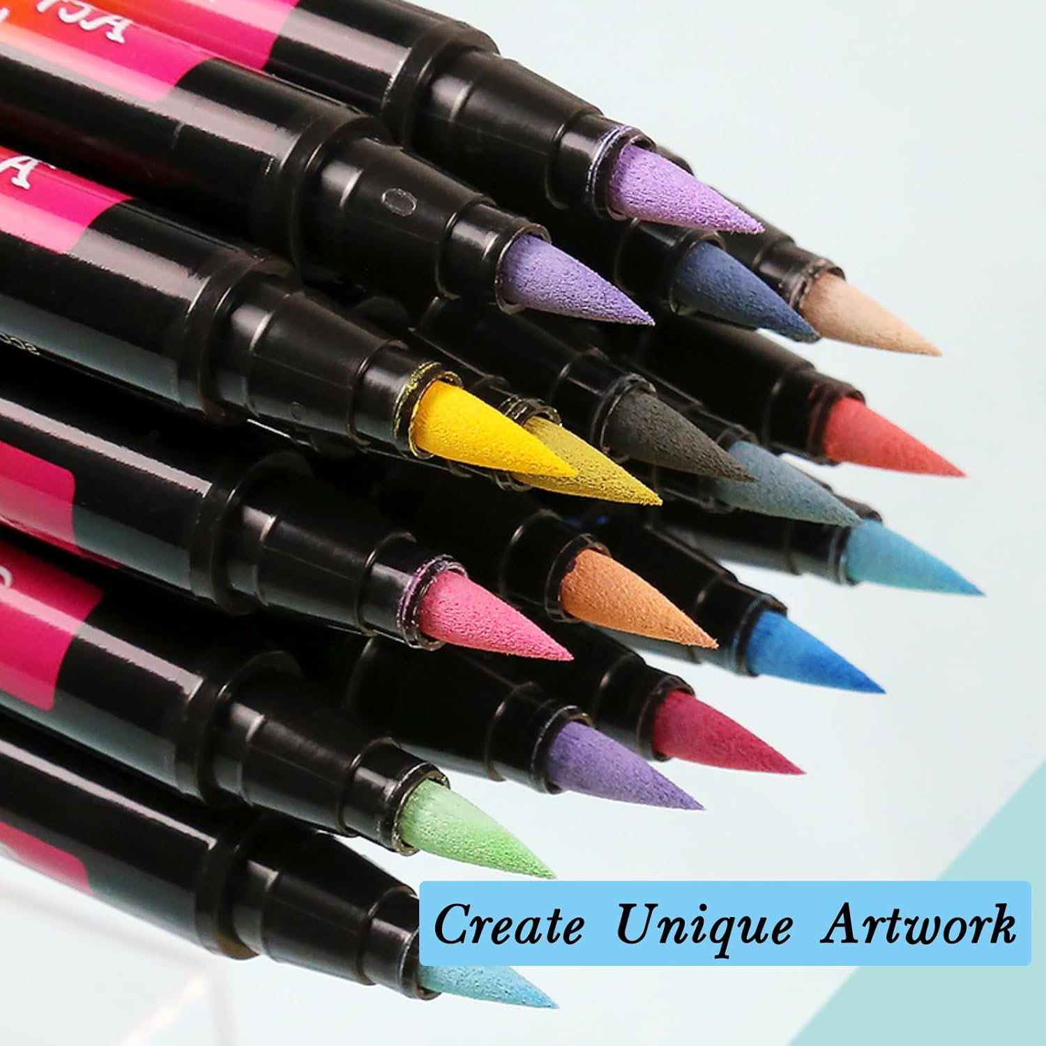 SZYZKJ Bolígrafos de pintura acrílica de 30 colores con punta de pincel suave, impermeables, de secado rápido, de 0.31 a 0.236 pulgadas, punta de