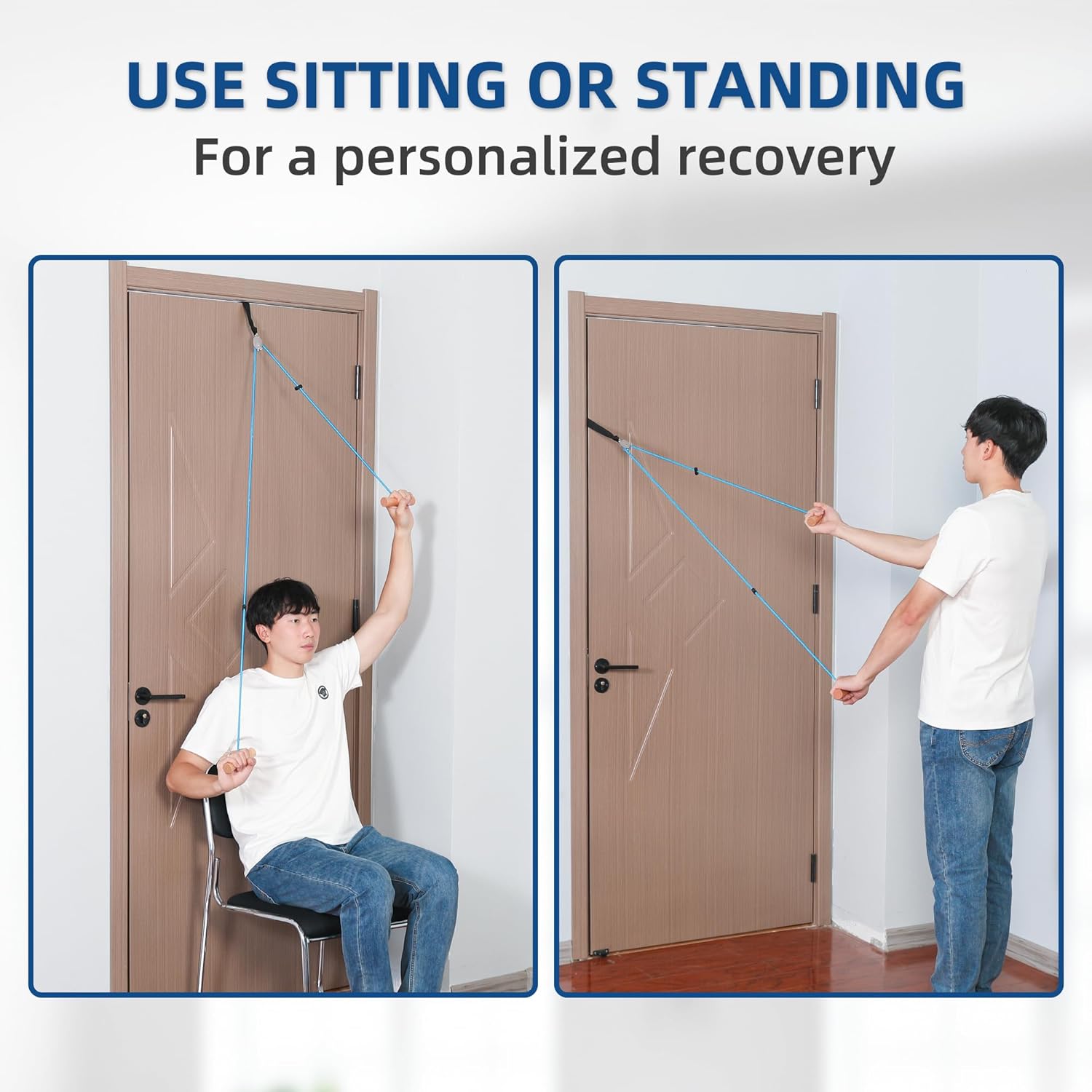 Shoulder Pulley Over Door Rehab Exerciser, for Physical Therapy, Exercise Equipment, Aids in Recovery, Improve and Strengthen Mobility