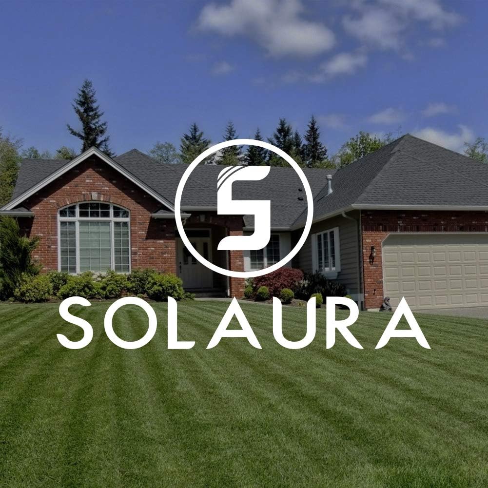 SOLAURA Tumbona de patio para exteriores ajustable, silla reclinable de mimbre negra para todo tipo de clima y sofá con cojín grueso azul y cama