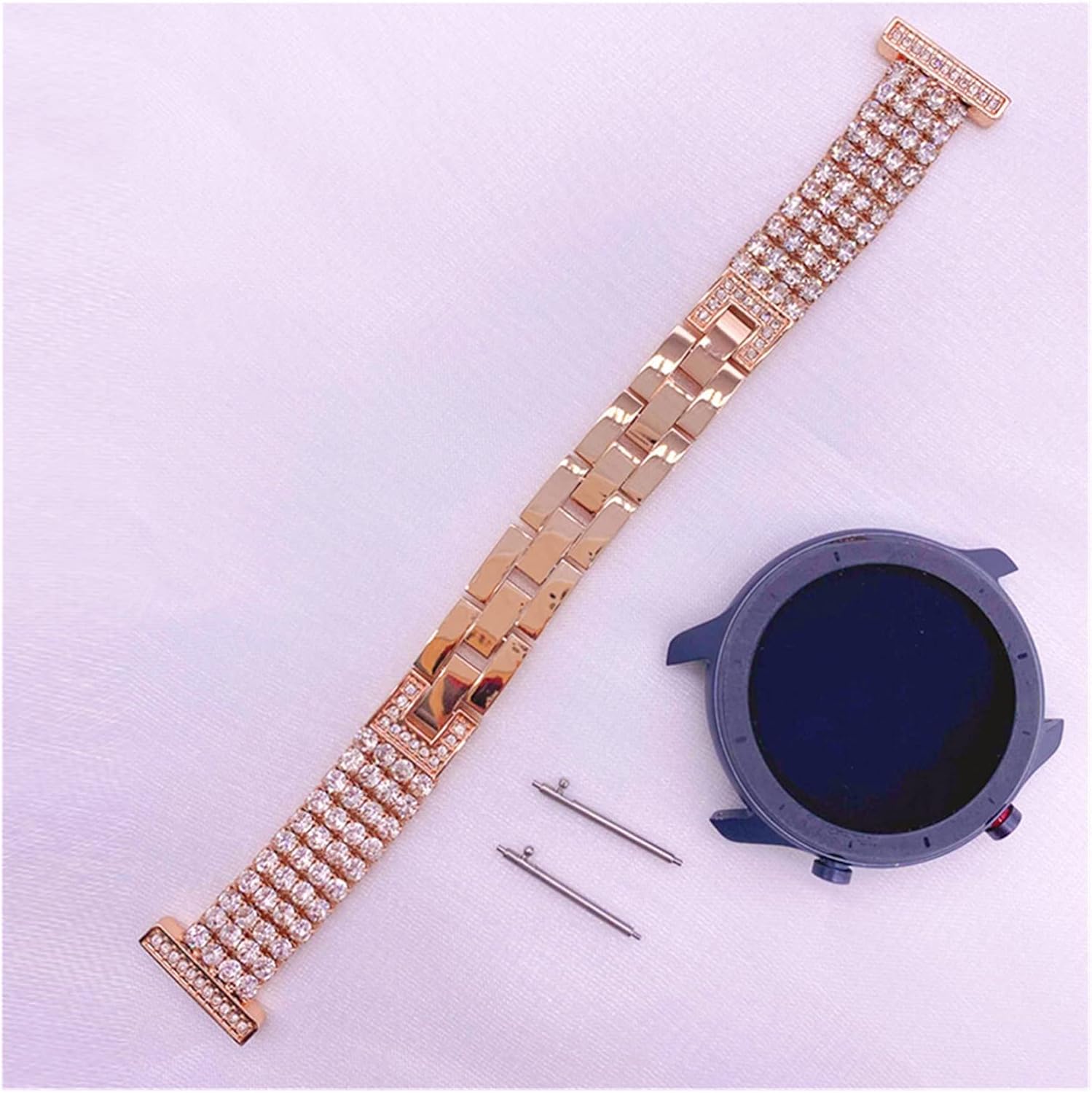 YANLITIAN – Correa de diamante de 0.78 y 0.86 pulgadas compatible con Samsung Galaxy Watch 3 de 1.61 y 1.77 pulgadas, S3 S2 de 1.654 pulgadas, 1.811