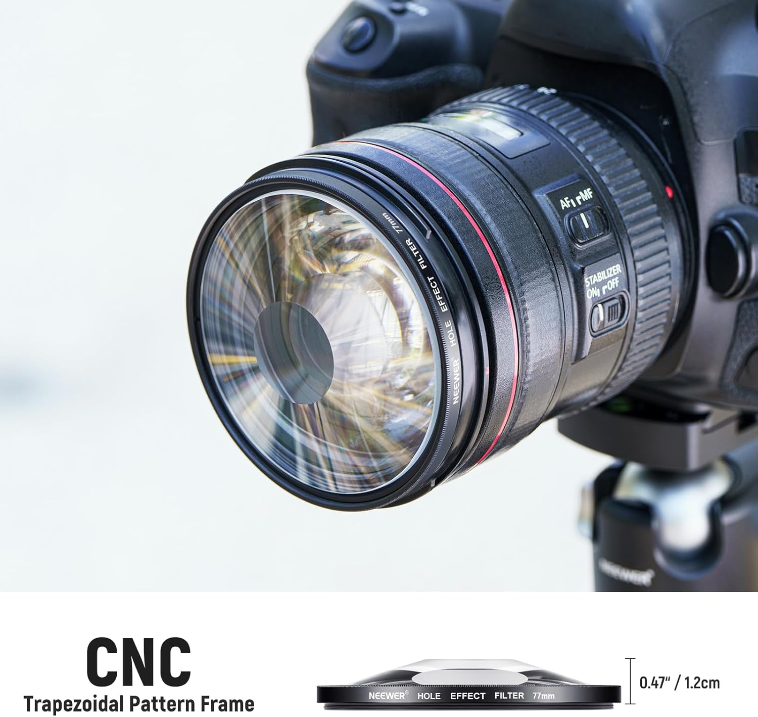 NEEWER Filtro de lente de cámara con halo en espiral de 3.031 in, prisma K9, vidrio óptico, efectos especiales, filtro de fotografía, accesorios de