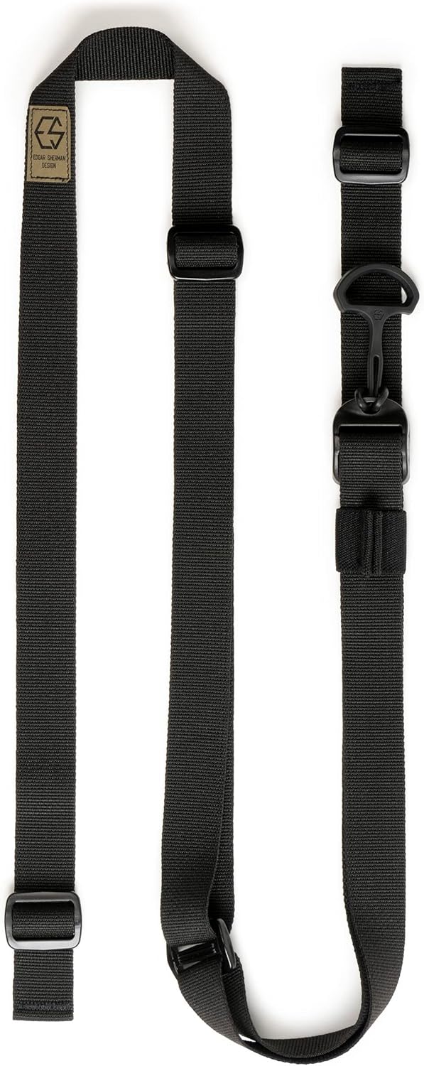 Edgar Sherman Design ESD Sling Tactical Rifle Sling  Two-Point  Mil-Spec  Quick Adjust  Lightweight  Integrated Elastic Retention  Trusted by