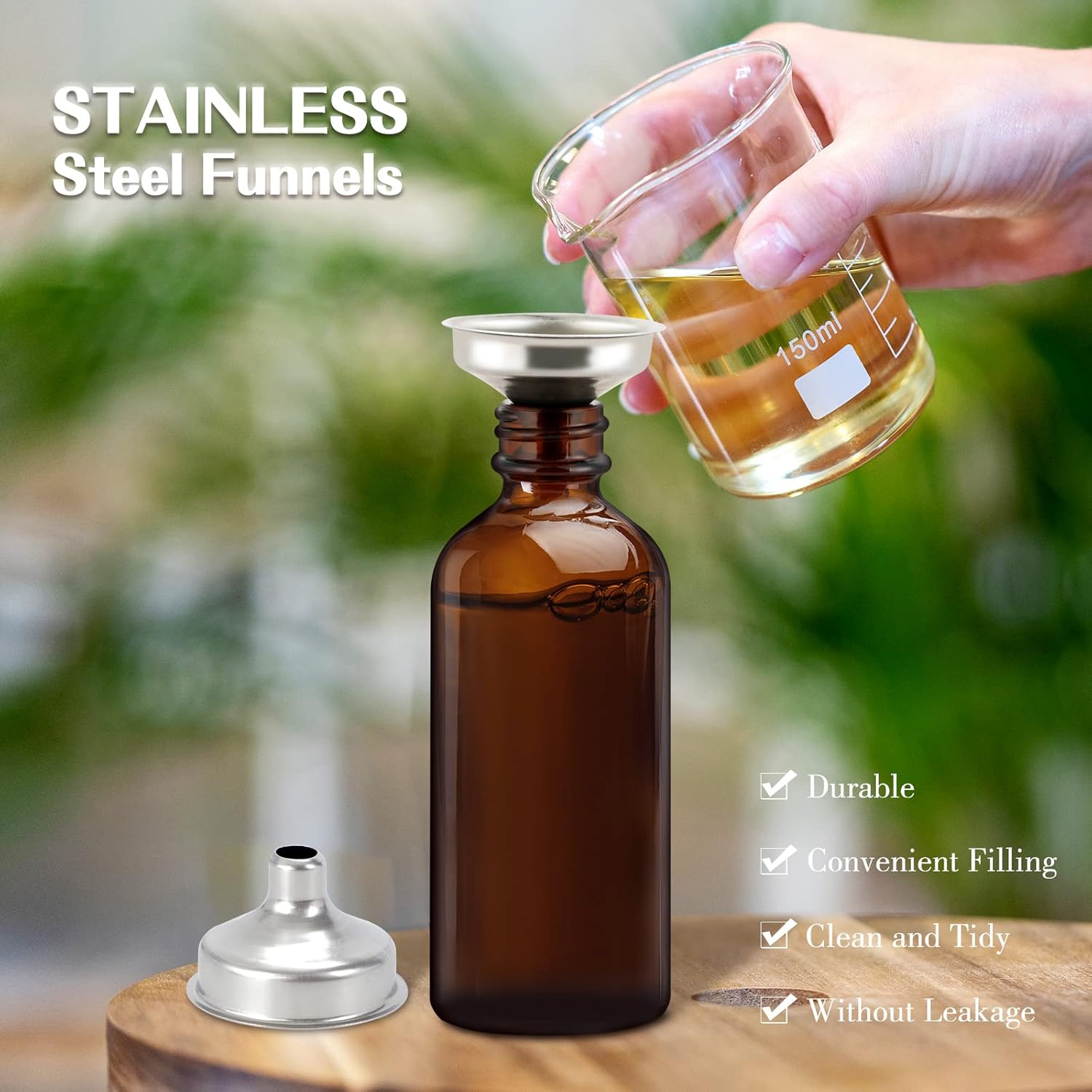 4 botellas con cuentagotas de vidrio ámbar de 1 oz+2 onzas, botellas de tintura con cuentagotas, botellas de aceites esenciales a prueba de fugas,