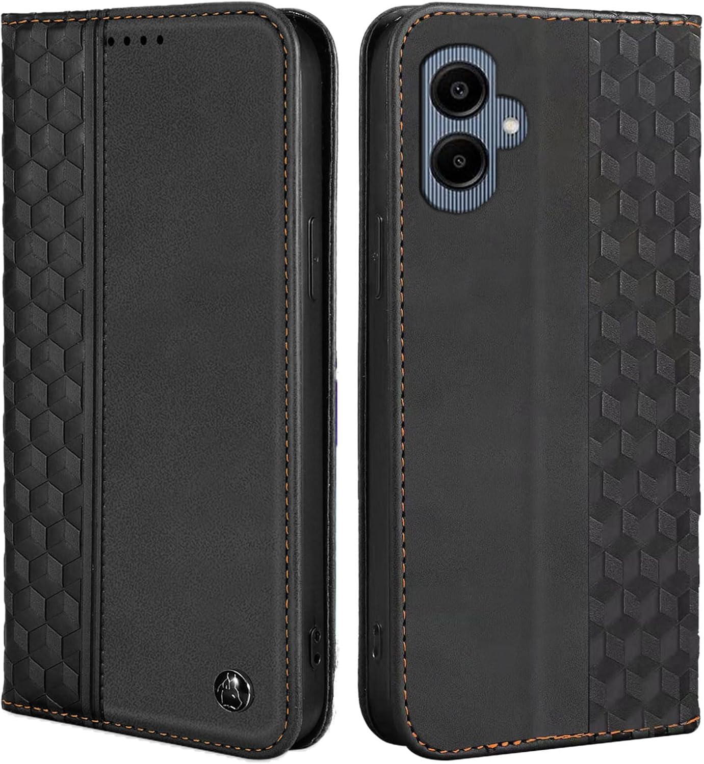 Funda tipo cartera para Samsung Galaxy A06 2024 – Funda de piel sintética con ranuras para tarjetero, funda magnética fuerte para teléfono, color