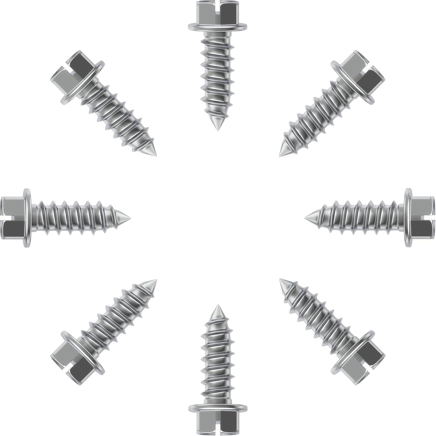 Prime Ave Tornillos de acero inoxidable resistentes a prueba de óxido con cabeza hexagonal ranurada de 38 pulgadas + insertos de nailon para